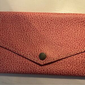 Portland Leather Pink Textured Women's Clutch